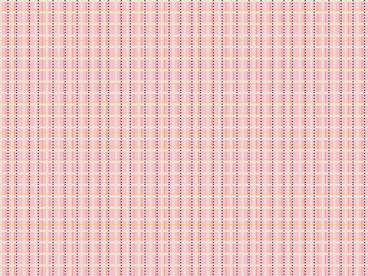 French Dotted Checks Pink Wallpaper in your room