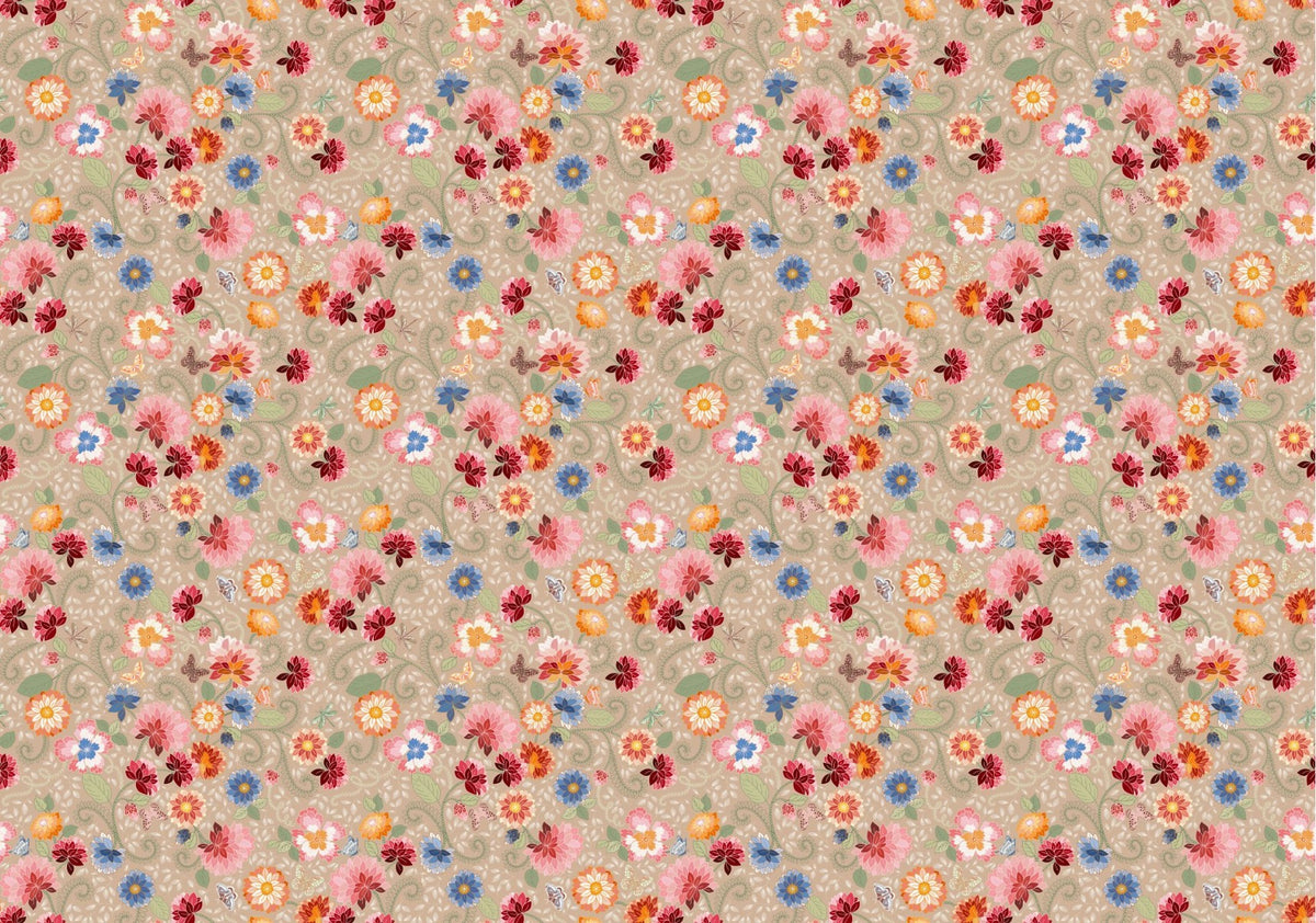 Provence Petals Wallpaper in your room — zoomed