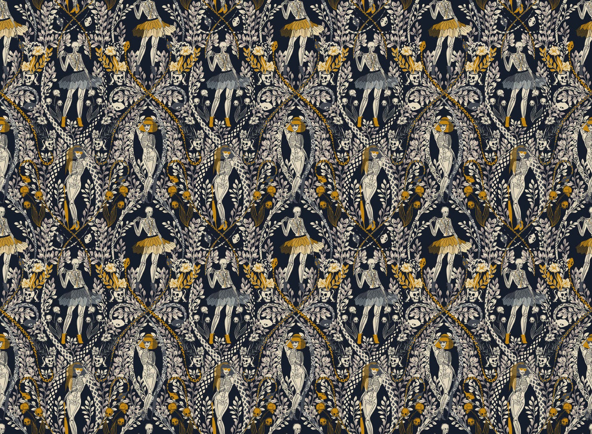 Midnight Masquerade Halloween Wallpaper in your room