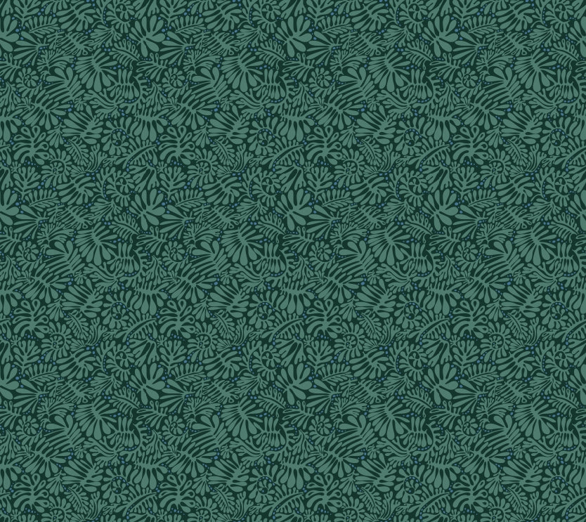 Emerald Matisse Foliage Wallpaper