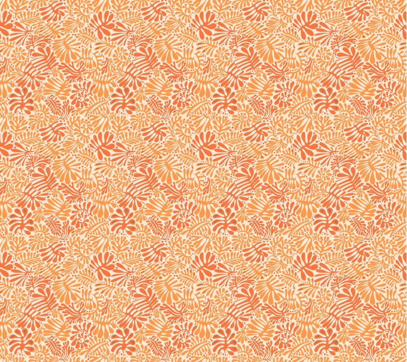 Tangerine Leaf Wallpaper in your room