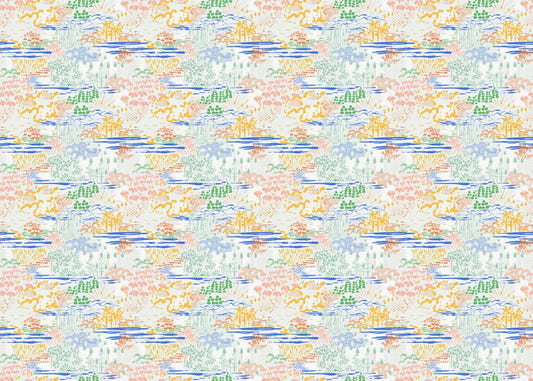 Patterned Landscape Wallpaper