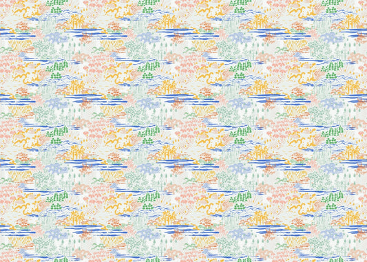 Patterned Landscape Wallpaper