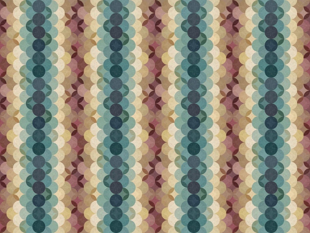 Earthy Retro Dot Cascade Wallpaper in your room
