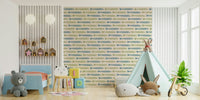 Soft color fish pattern wall mural
