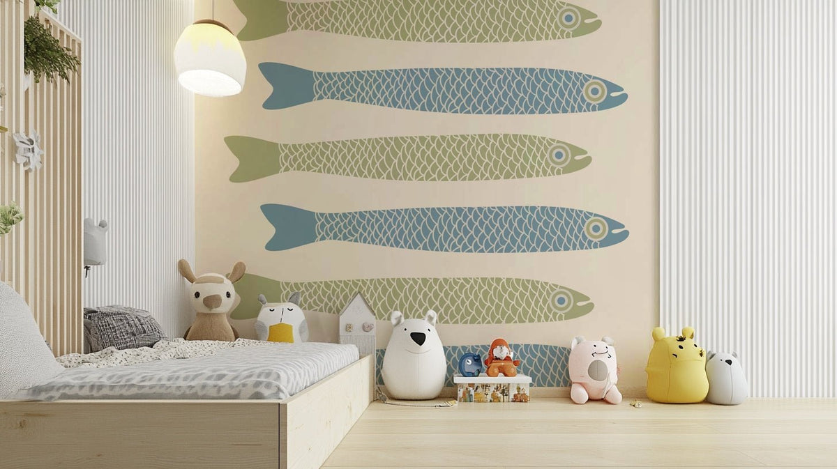 Cream background with gentle fish
