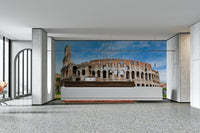 Detailed Colosseum arches wall design
