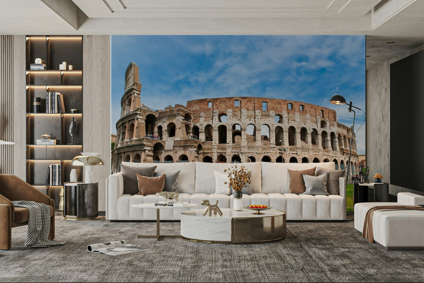 Vintage Roman building wallpaper
