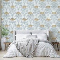Rustic interior with ancient motif wall design

