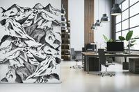 An artistic nature inspired mural for home decor.

