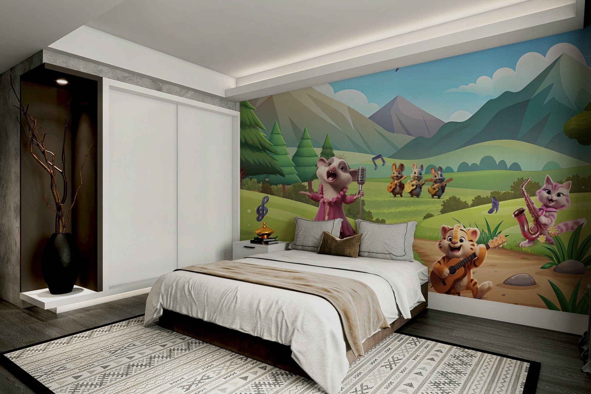 The design has a beautiful, artistic aesthetic.

