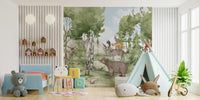Animal Forest Friend Wall Mural - Giffywalls