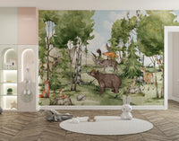 Animal Forest Friend Wall Mural - Giffywalls