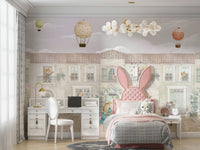 The colors are soft and gentle, with pale blues, pinks, and greens.

