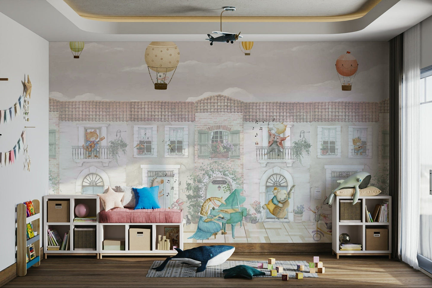 The design feels playful and gentle.

