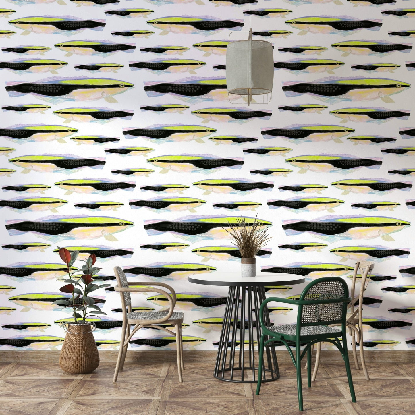 Jungle-themed Animalia v2 Wallpaper for interiors

