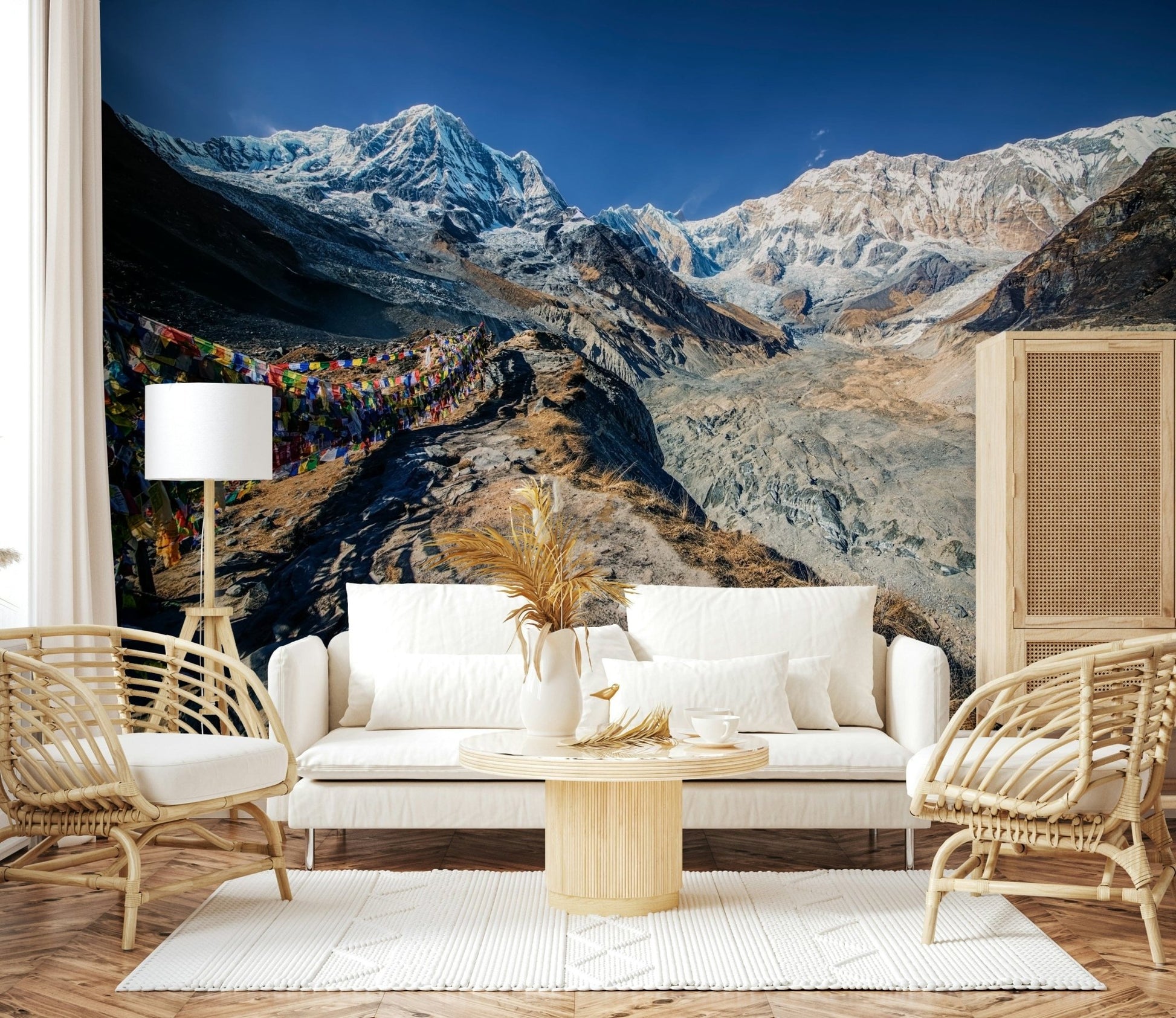 Blue sky Annapurna Conservation Area wallpaper for walls