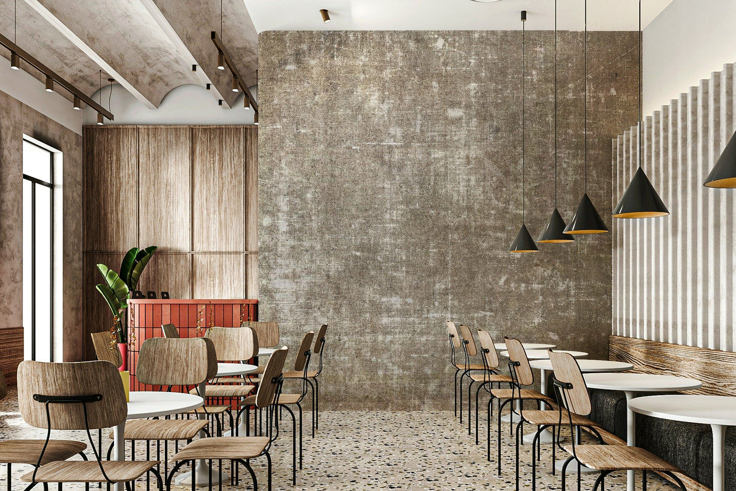 Antique linen burlap mural wallpaper
