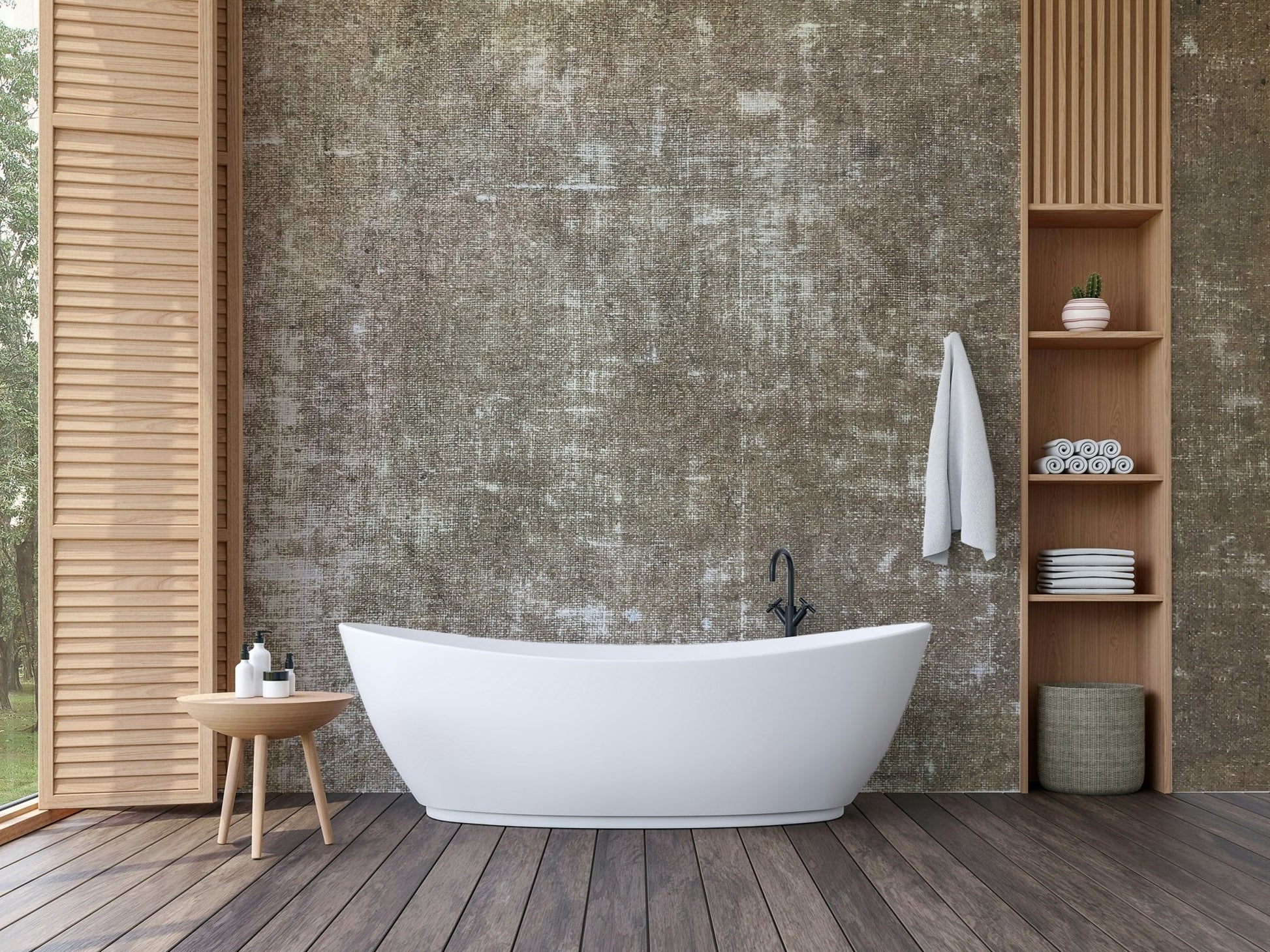 Distressed linen texture wall mural
