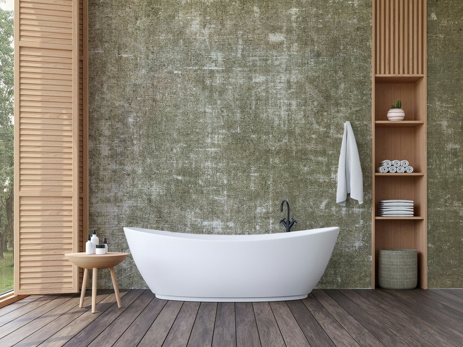 Earth-toned khaki wallpaper design
