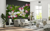 Apple Blossom Charm wall mural with soft pink flower buds.
