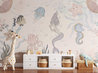 Colorful Coral Reef Mural
