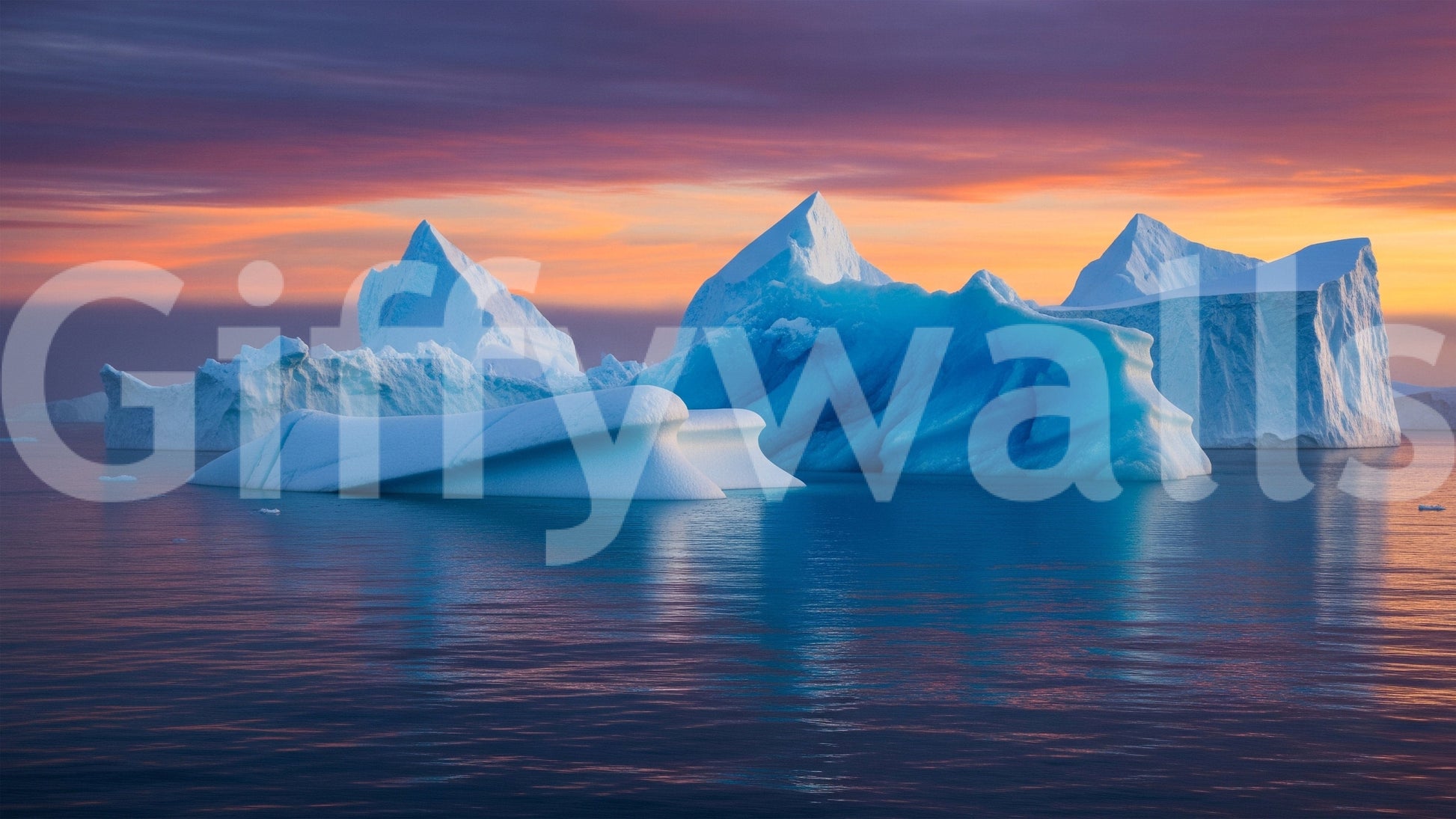 Arctic twilight, peaceful and calm

