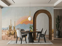 Scenic desert mural featuring Arizona sunrise

