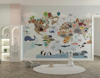 Colorful world map for kids

