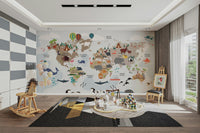 Jungle animals wall mural

