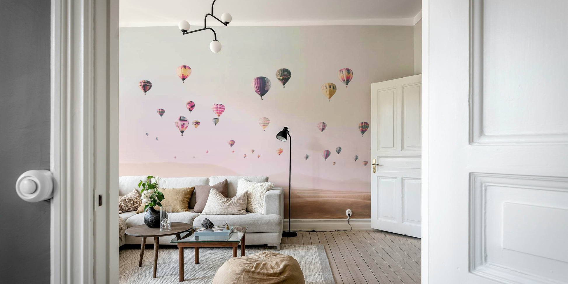 Adventure wall mural featuring global scenes


