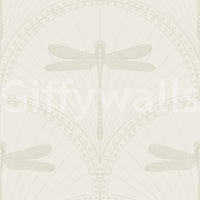 Stylish Art Deco dragonfly wallpaper for a sophisticated space

