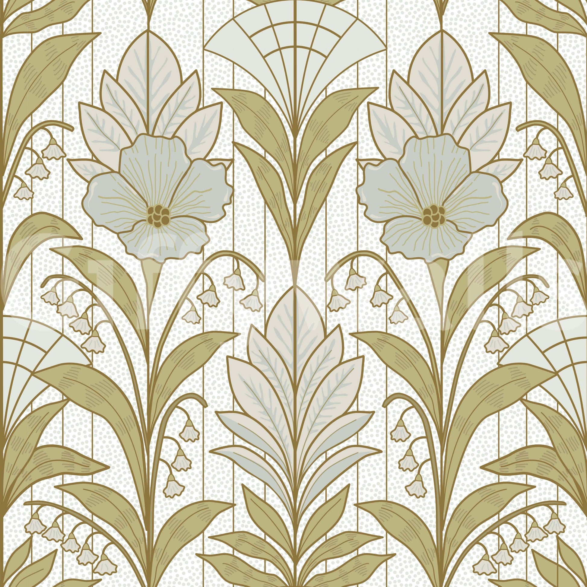 A high-quality serene flower wall mural for walls.