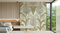 A classic soft floral wallpaper for walls.