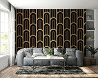Decorative column motif mural for Art Deco-themed walls.

