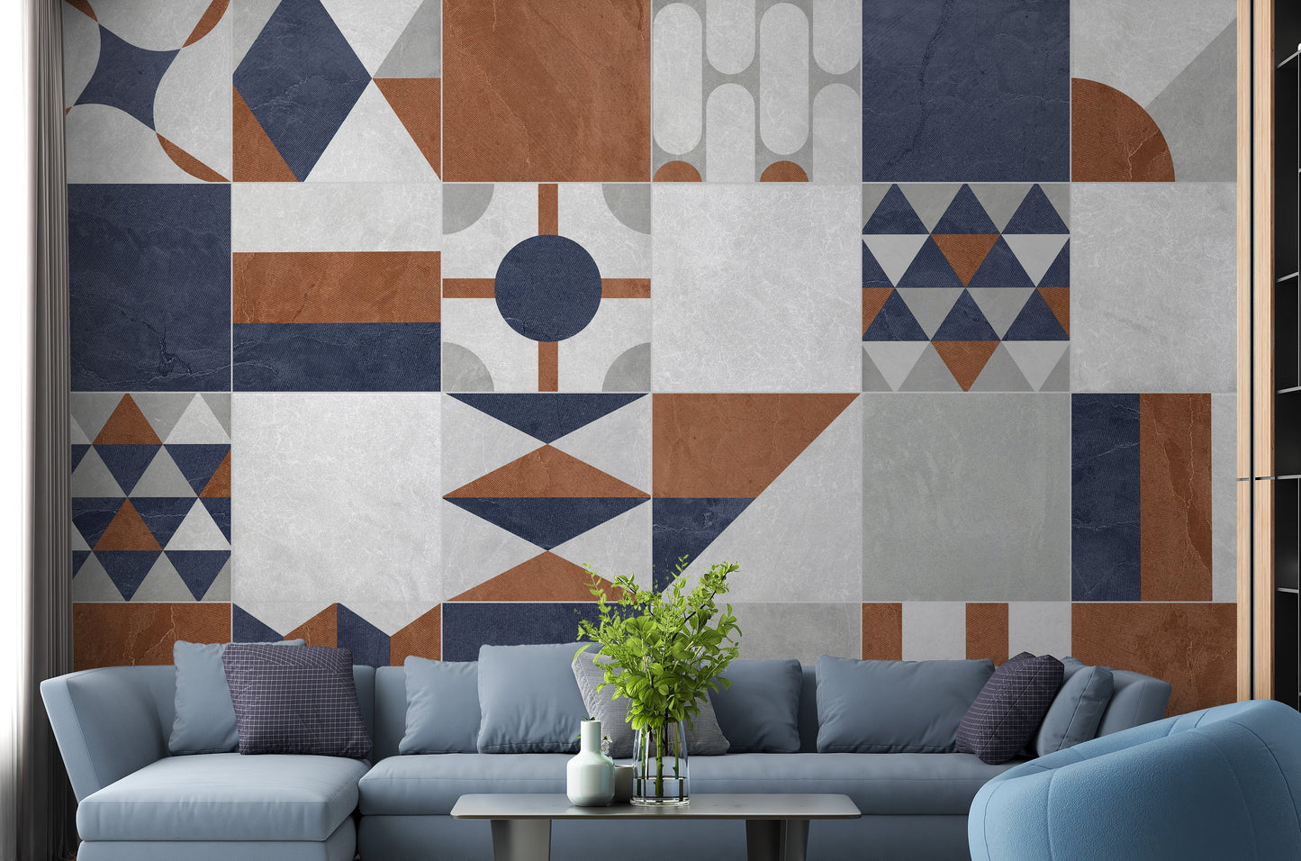 Multicolor Art Deco Terrazzo Wallpaper Mural