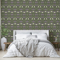 Wall art featuring Art Nouveau blooming flowers


