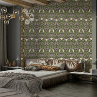 Classic bloom wallpaper with stylized flower patterns

