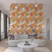 Art Nouveau Botanica Fan Flow - Cosy Blooms Wallpaper⁠