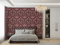Elegant poppies and moths in vintage style

