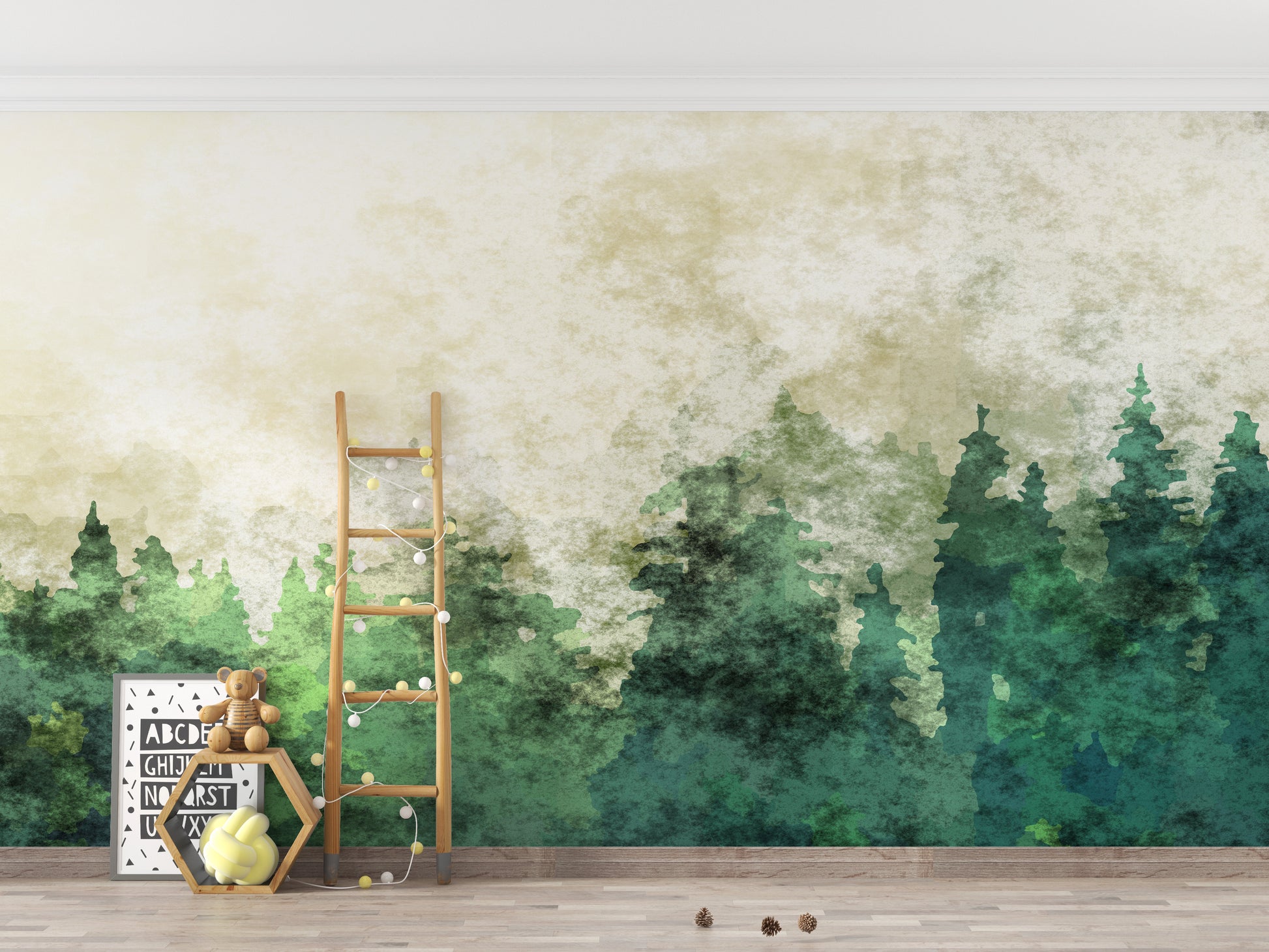 Artistic Forest Design Wallpaper Mural - Giffywalls