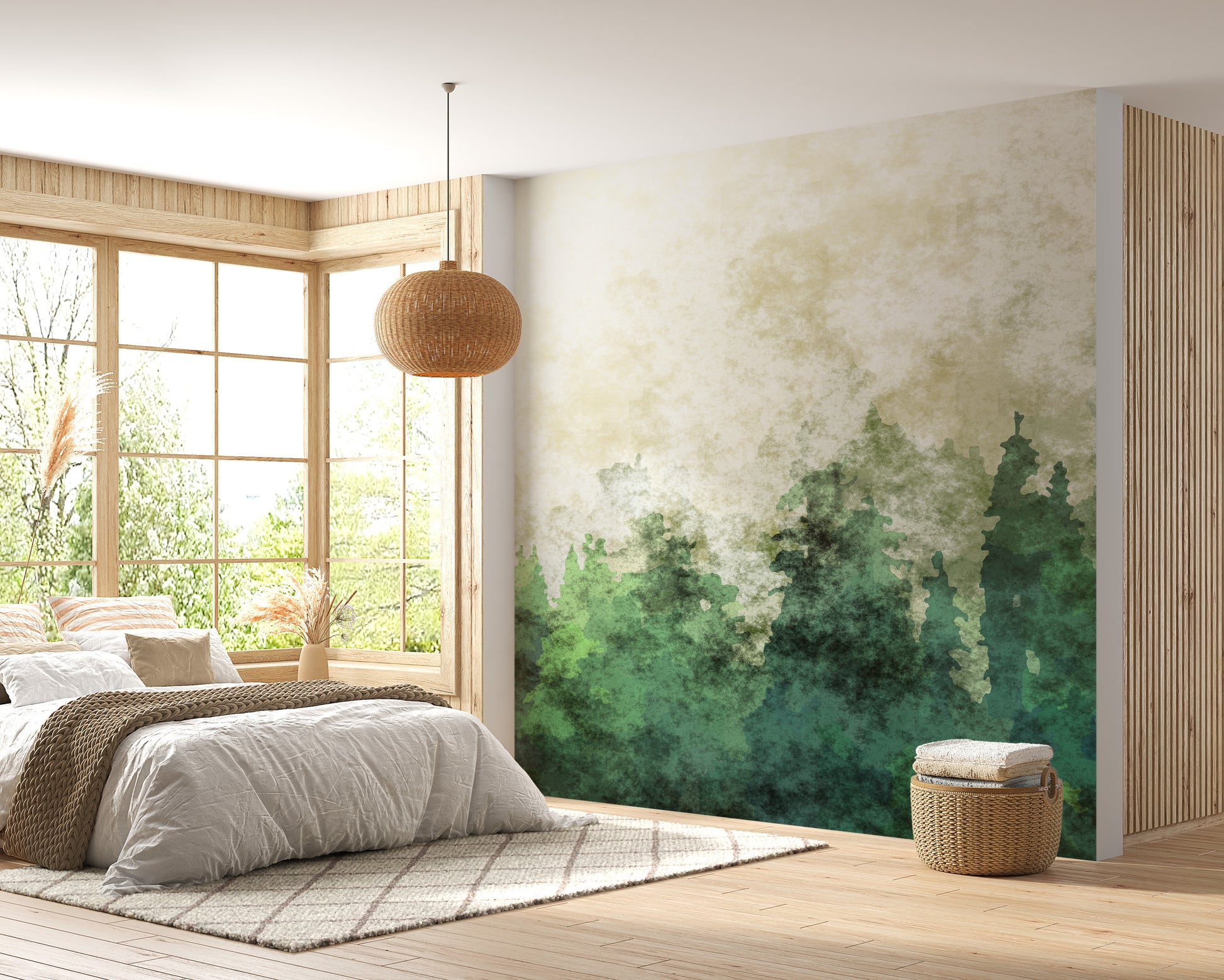 artistic forest design wallpaper for walls