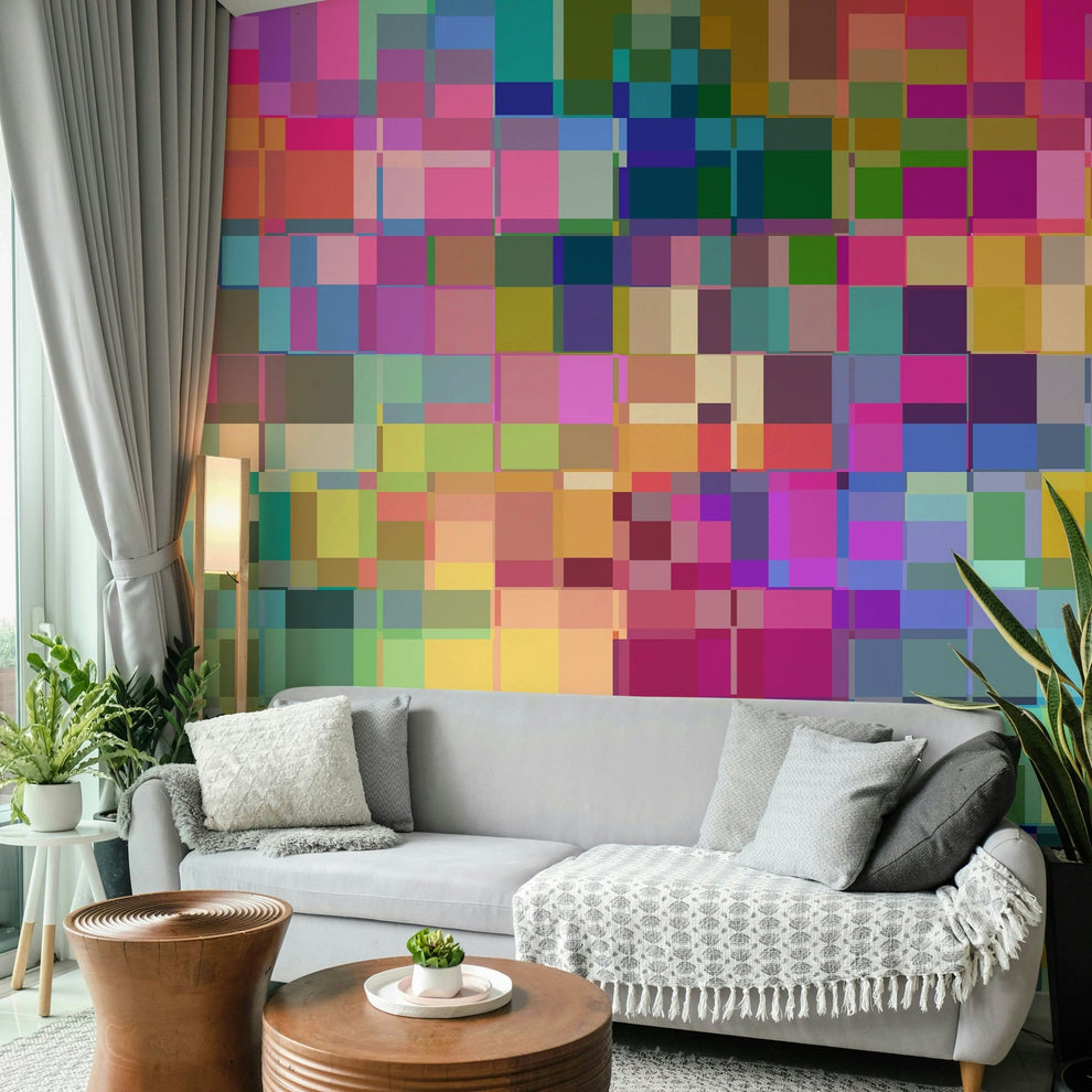 Artist's Block Mural Wallpaper Colourful Abstract Inspiration