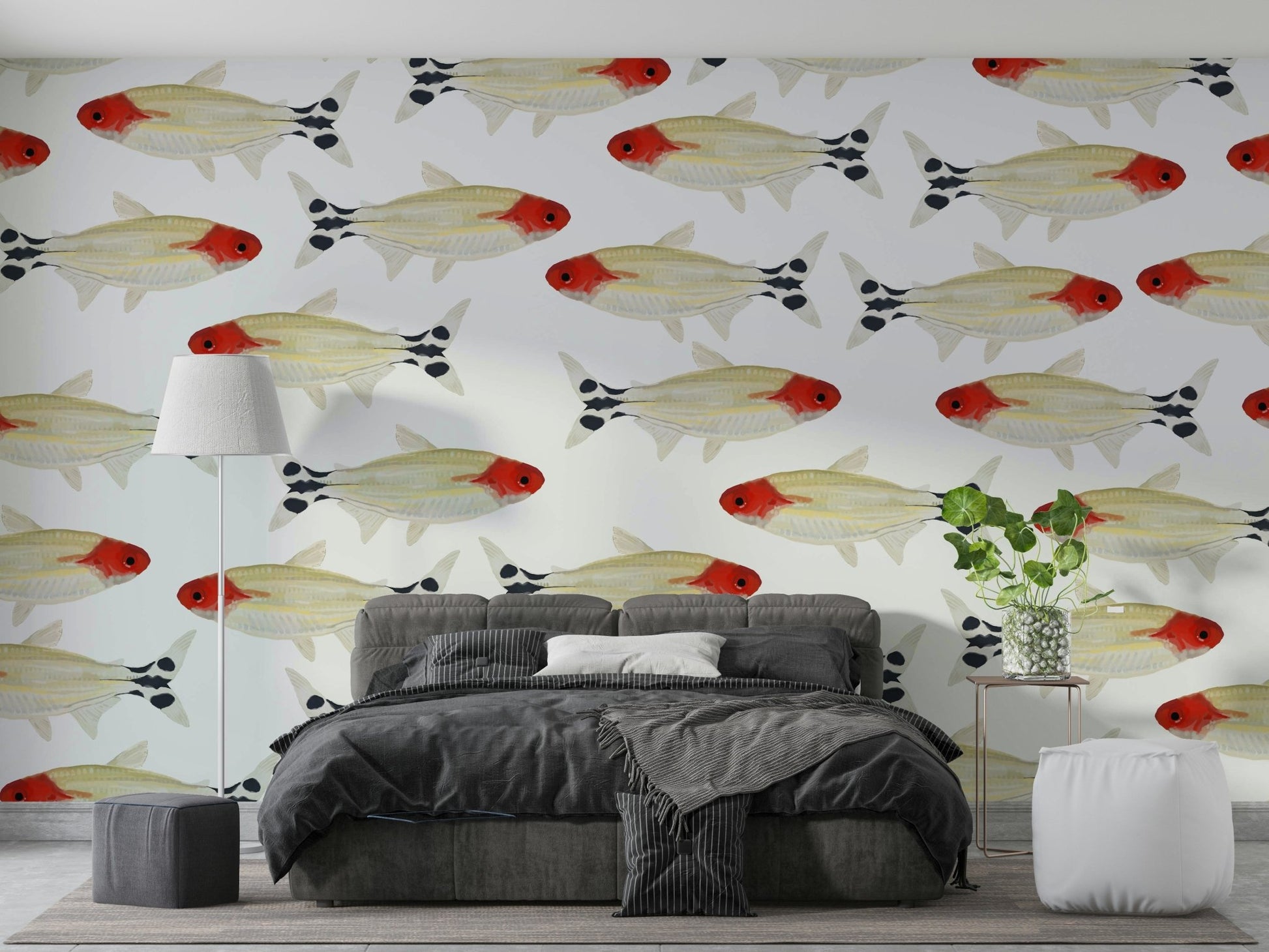 Rustic Asperum mural with organic, textured design

