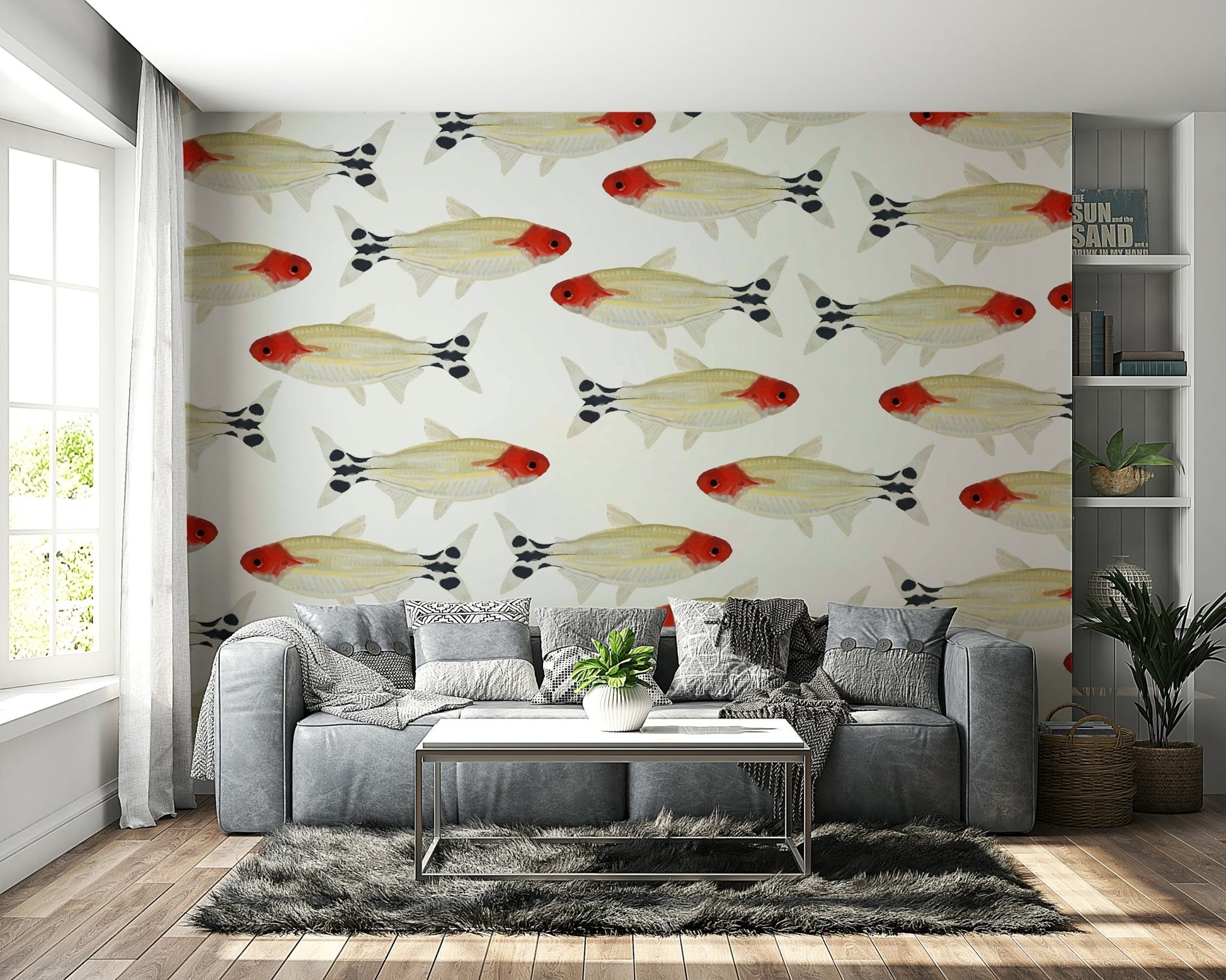 Organic stone-inspired Asperum mural for creative interiors


