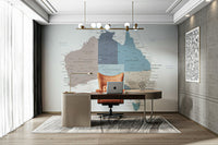 The colors are based on a geographic map.

