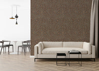Earthy autumn wallpaper with detailed circular bursts formed by small leaf-like strokes.