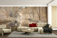 Woodland canal scene wallpaper

