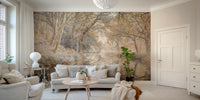 Fall trees mural for walls

