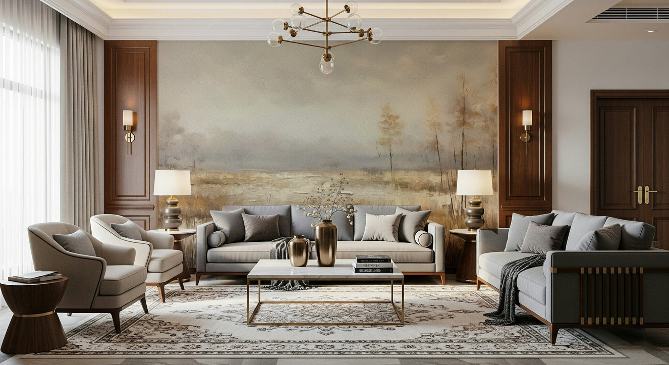 Ethereal Autumnal Meadow Wall Mural -2816792